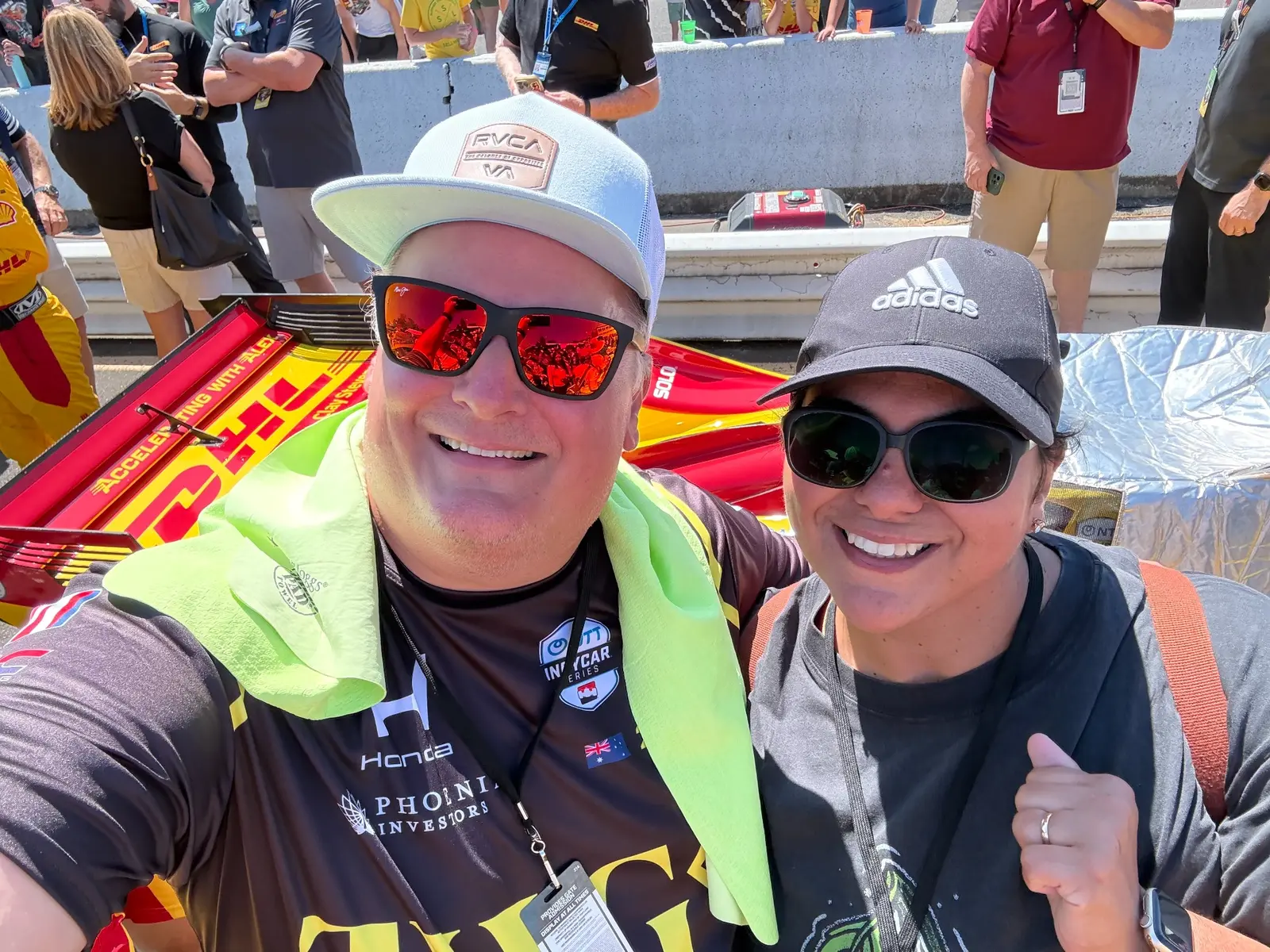 Rudie and Pia Watzig at an IndyCar event